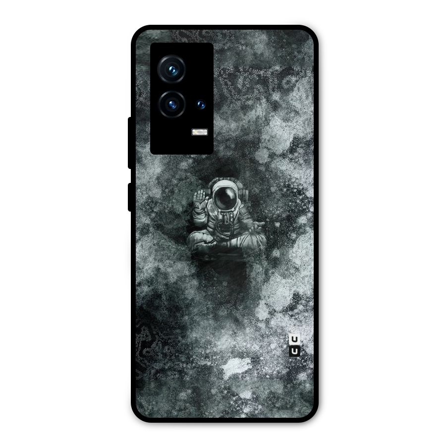 Meditating Spaceman Metal Back Case for iQOO 9 5G