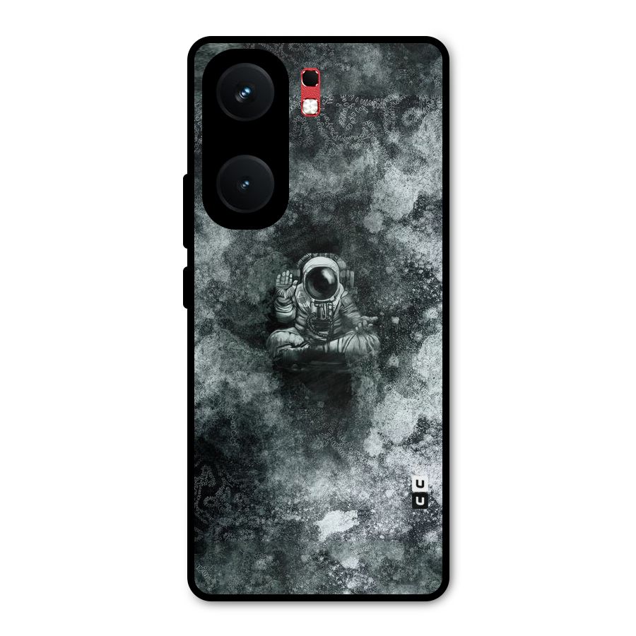 Meditating Spaceman Metal Back Case for iQOO Neo 9 Pro