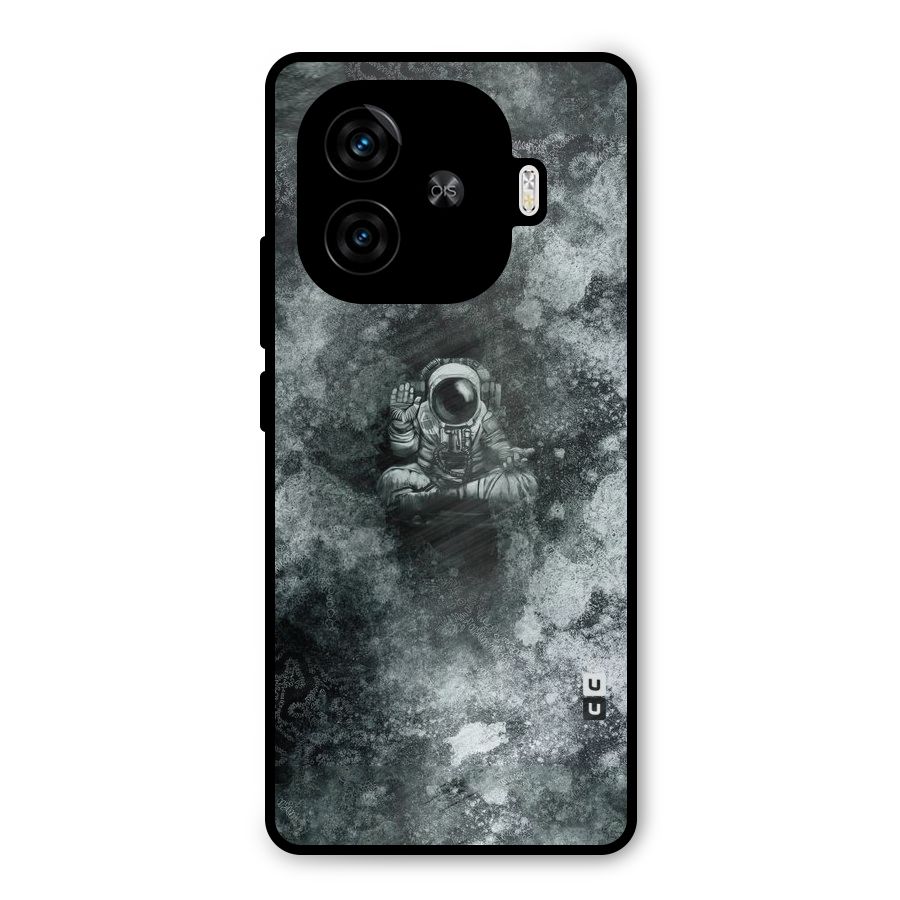 Meditating Spaceman Metal Back Case for iQOO Z9 Turbo