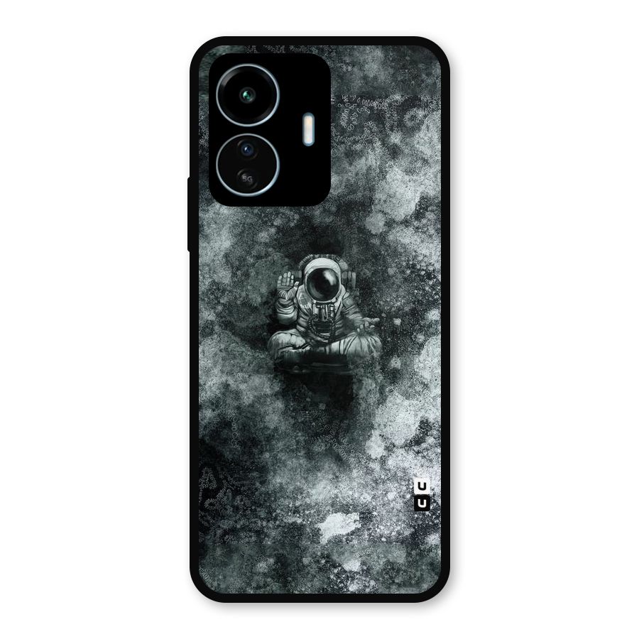 Meditating Spaceman Metal Back Case for vivo iQOO Z6 Lite 5G