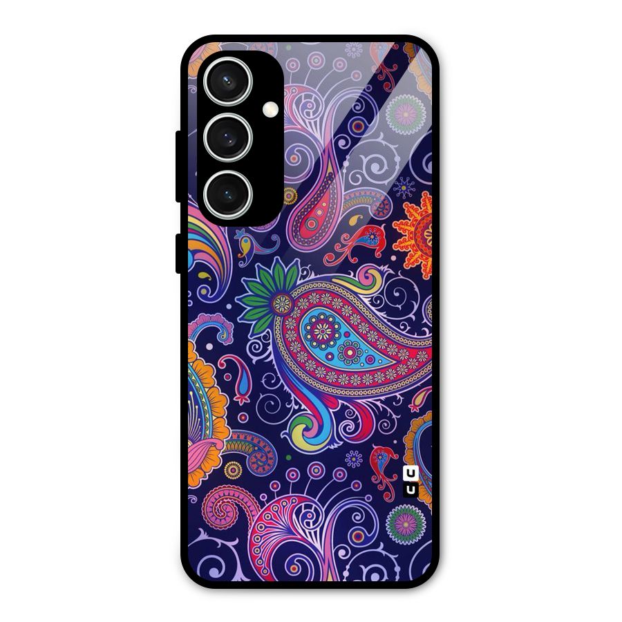 Mehendi Pattern Glass Back Case for Galaxy S23 FE
