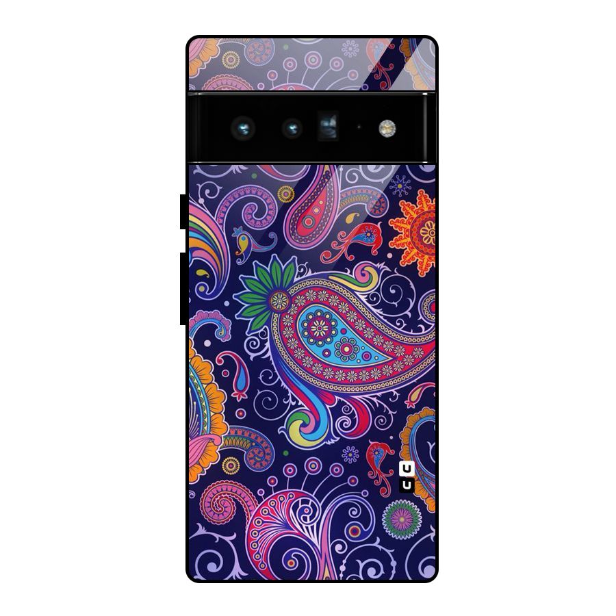 Mehendi Pattern Glass Back Case for Google Pixel 6 Pro