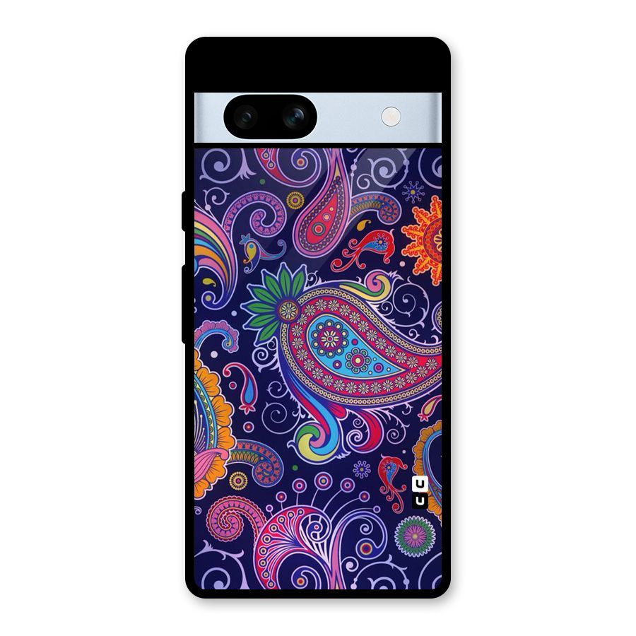 Mehendi Pattern Glass Back Case for Google Pixel 7a