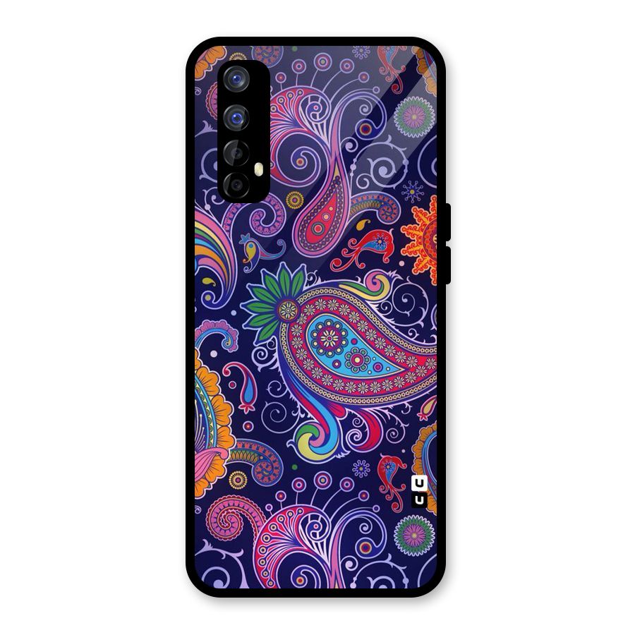 Mehendi Pattern Glass Back Case for Realme Narzo 20 Pro