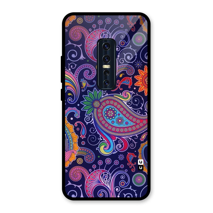 Mehendi Pattern Glass Back Case for Vivo V17 Pro