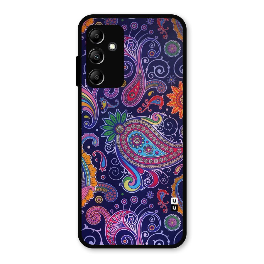 Mehendi Pattern Metal Back Case for Galaxy A14 5G