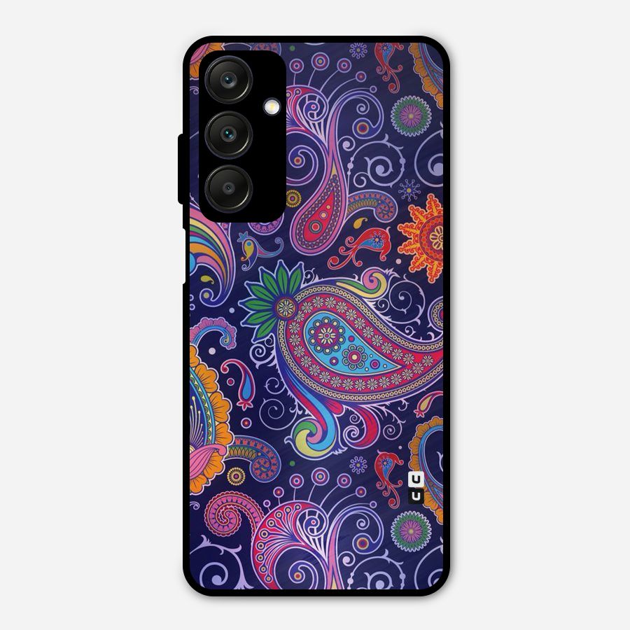 Mehendi Pattern Metal Back Case for Galaxy A25 5G