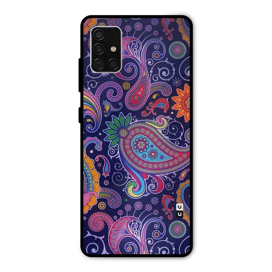 Mehendi Pattern Metal Back Case for Galaxy A51