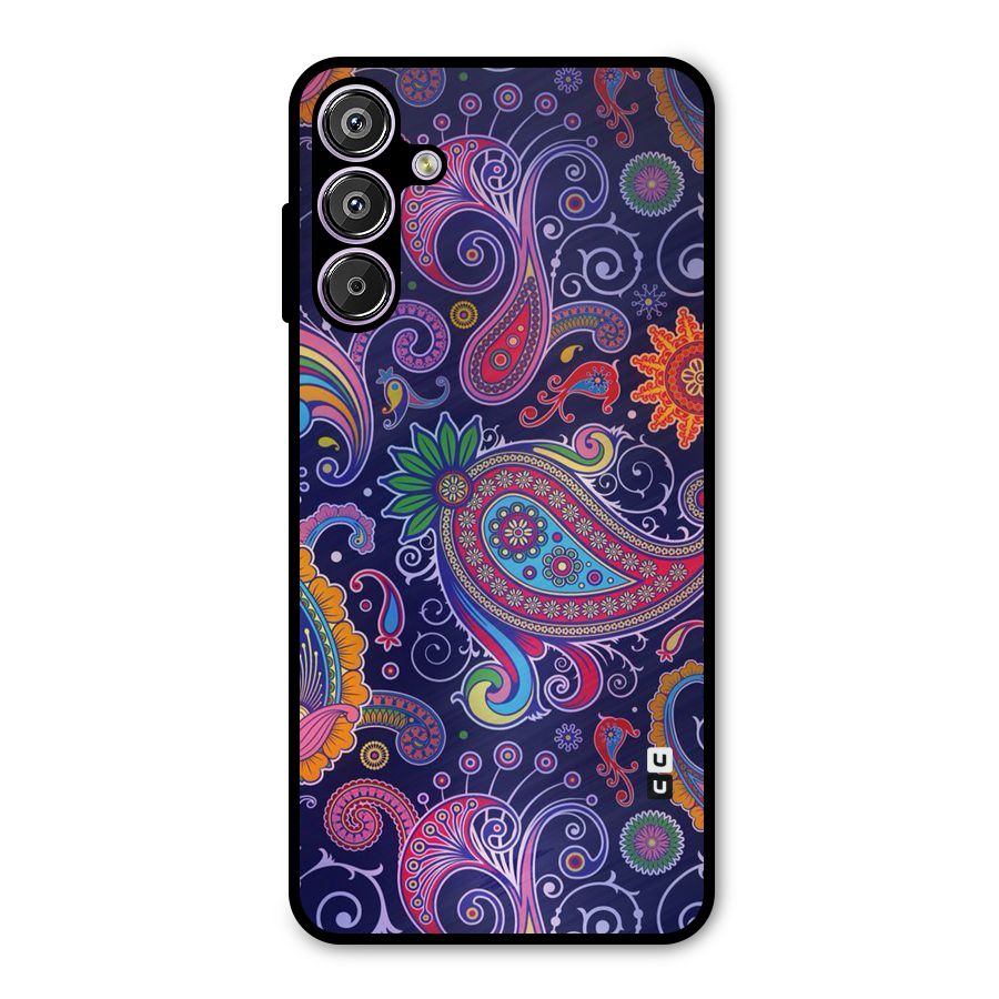 Mehendi Pattern Metal Back Case for Galaxy F15
