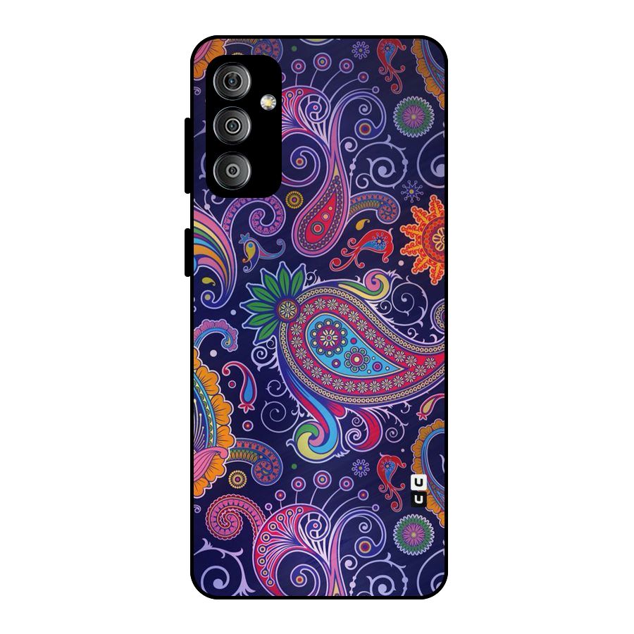 Mehendi Pattern Metal Back Case for Galaxy F23