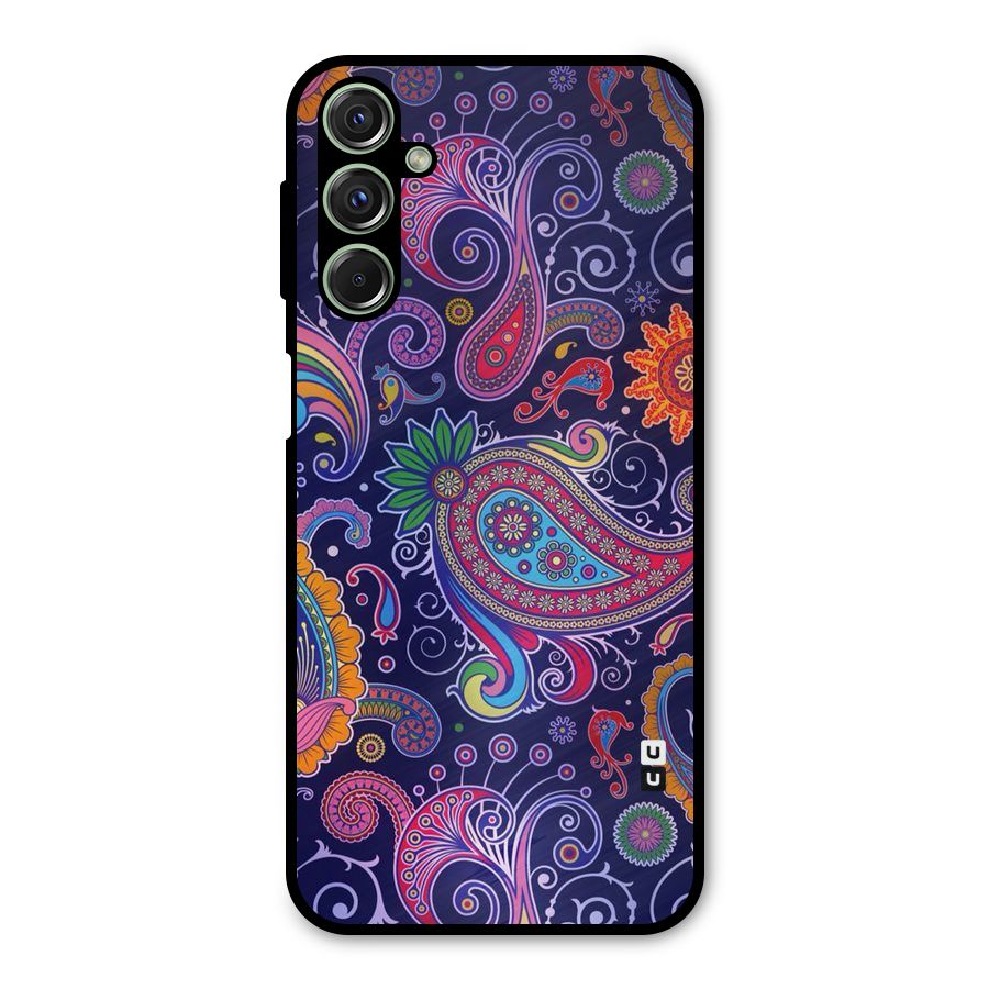 Mehendi Pattern Metal Back Case for Galaxy M34