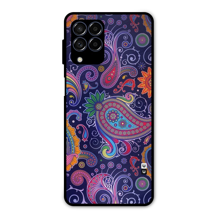 Mehendi Pattern Metal Back Case for Galaxy M53 5G
