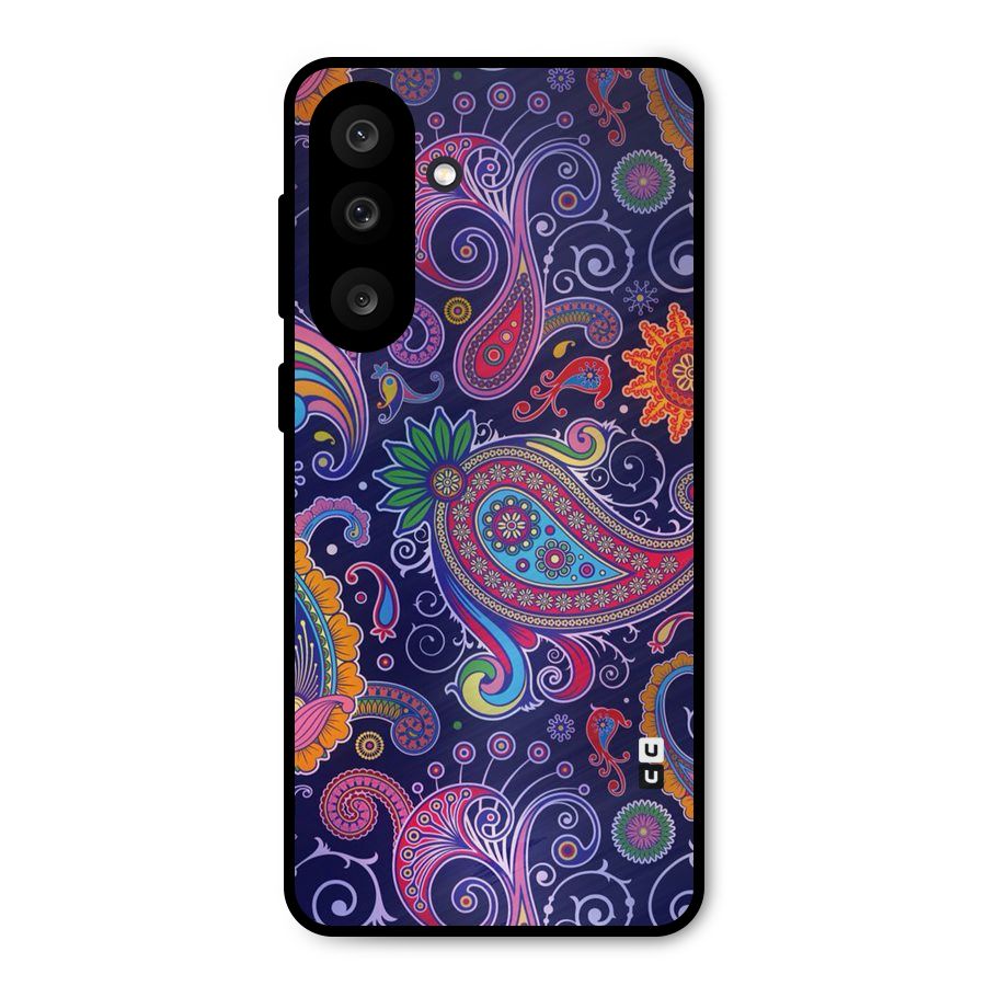 Mehendi Pattern Metal Back Case for Galaxy M56