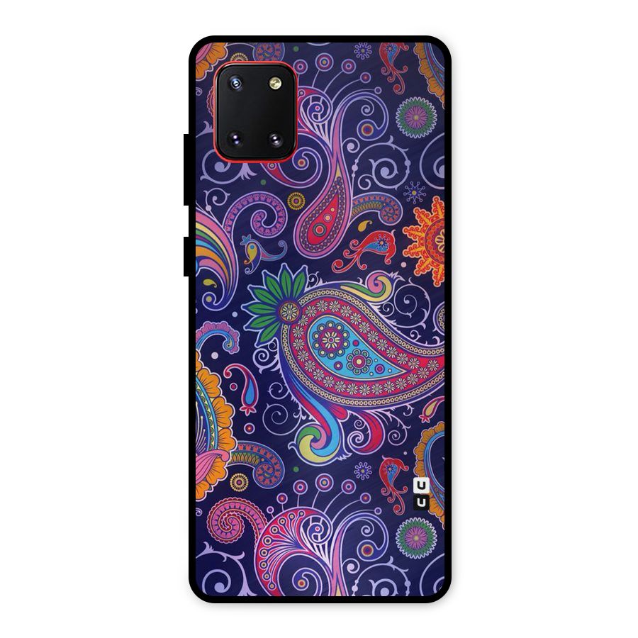 Mehendi Pattern Metal Back Case for Galaxy Note 10 Lite