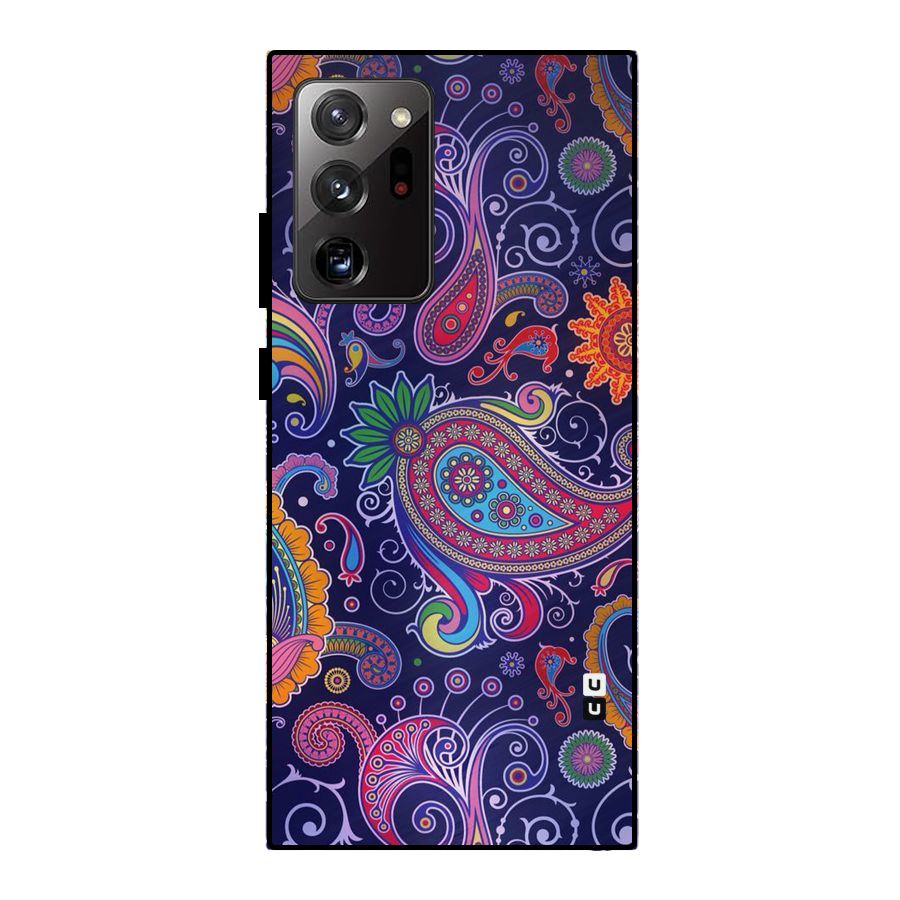 Mehendi Pattern Metal Back Case for Galaxy Note 20 Ultra