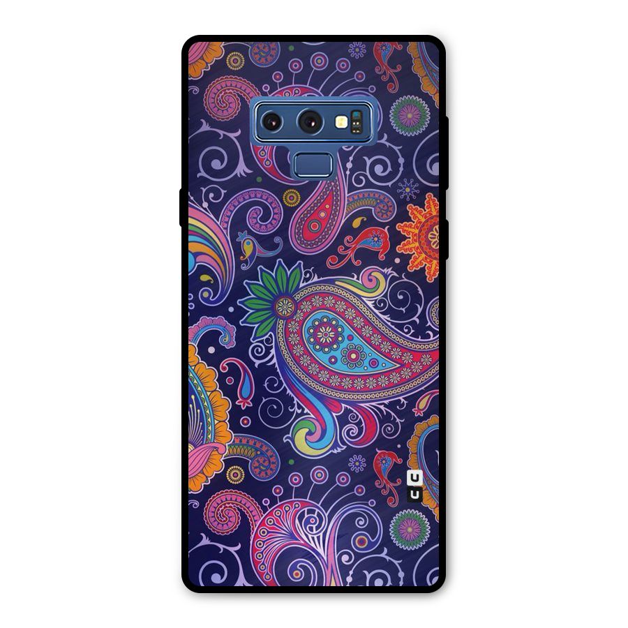 Mehendi Pattern Metal Back Case for Galaxy Note 9