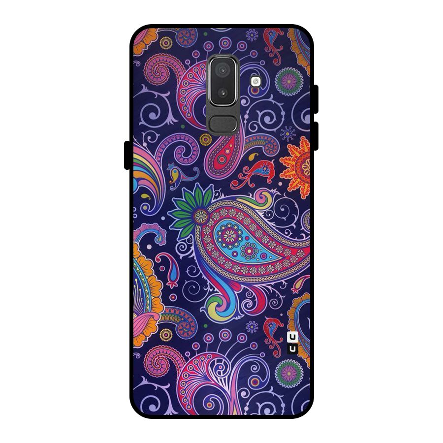 Mehendi Pattern Metal Back Case for Galaxy On8 (2018)