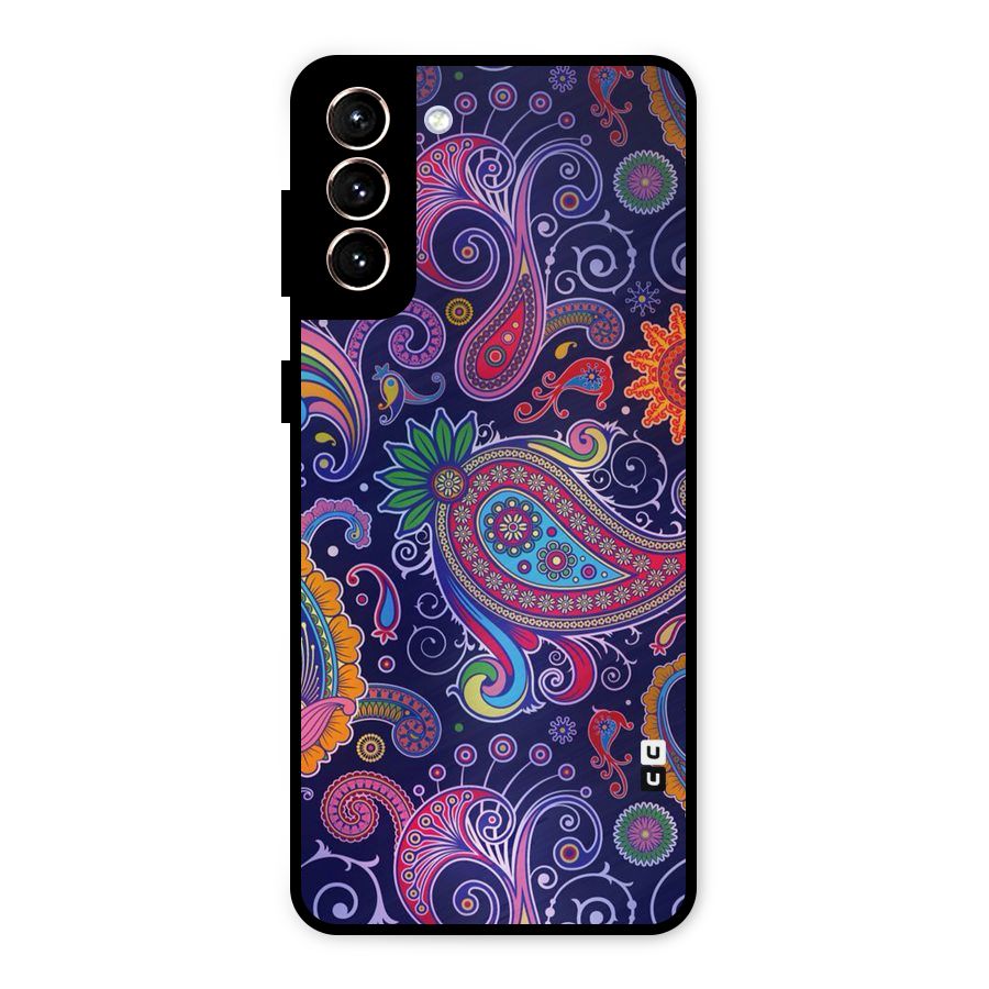 Mehendi Pattern Metal Back Case for Galaxy S21 Plus