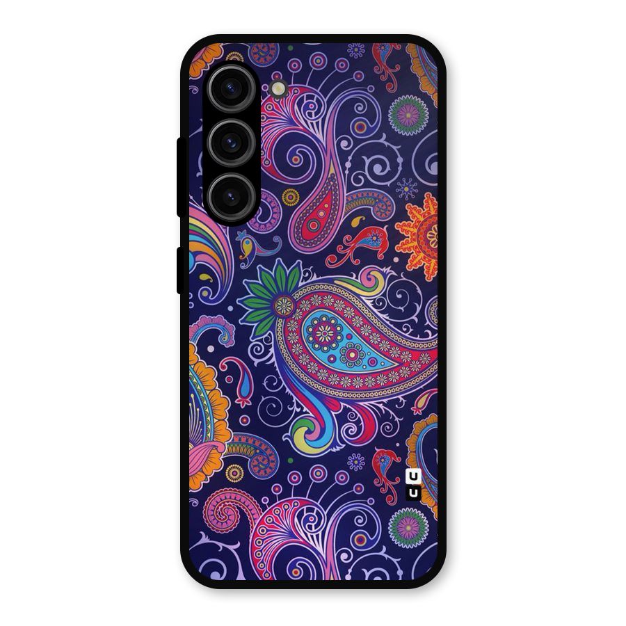 Mehendi Pattern Metal Back Case for Galaxy S23