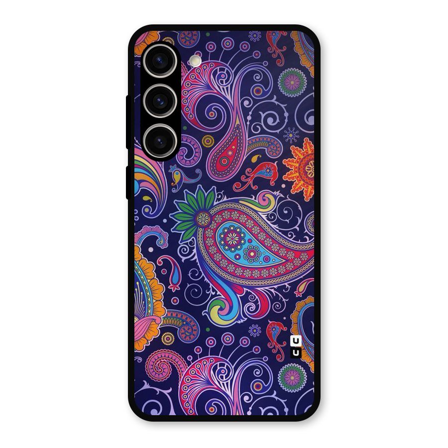 Mehendi Pattern Metal Back Case for Galaxy S23 Plus