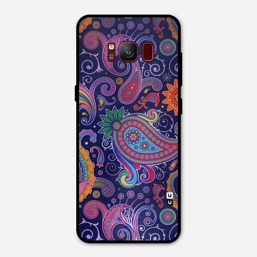 Mehendi Pattern Metal Back Case for Galaxy S8