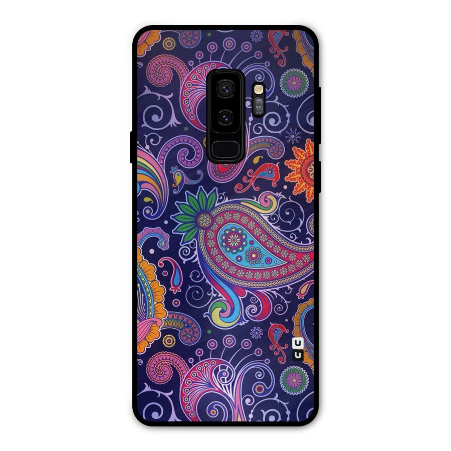 Mehendi Pattern Metal Back Case for Galaxy S9 Plus