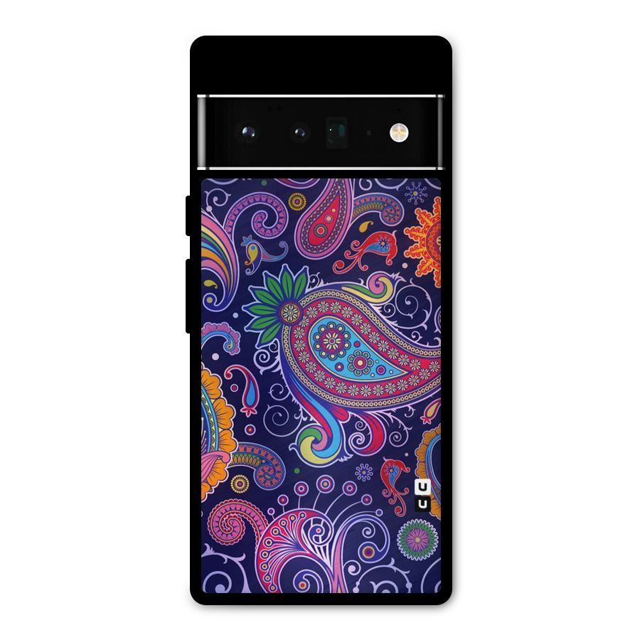 Mehendi Pattern Metal Back Case for Google Pixel 6 Pro