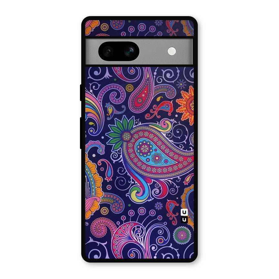 Mehendi Pattern Metal Back Case for Google Pixel 7a