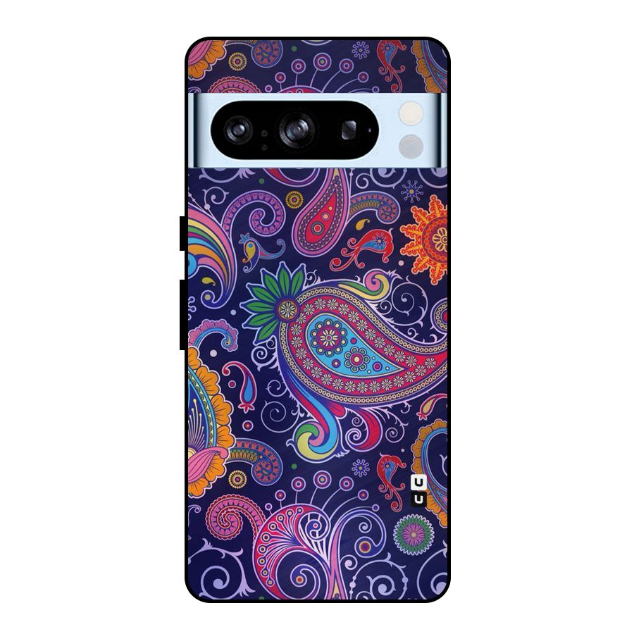 Mehendi Pattern Metal Back Case for Google Pixel 8 Pro