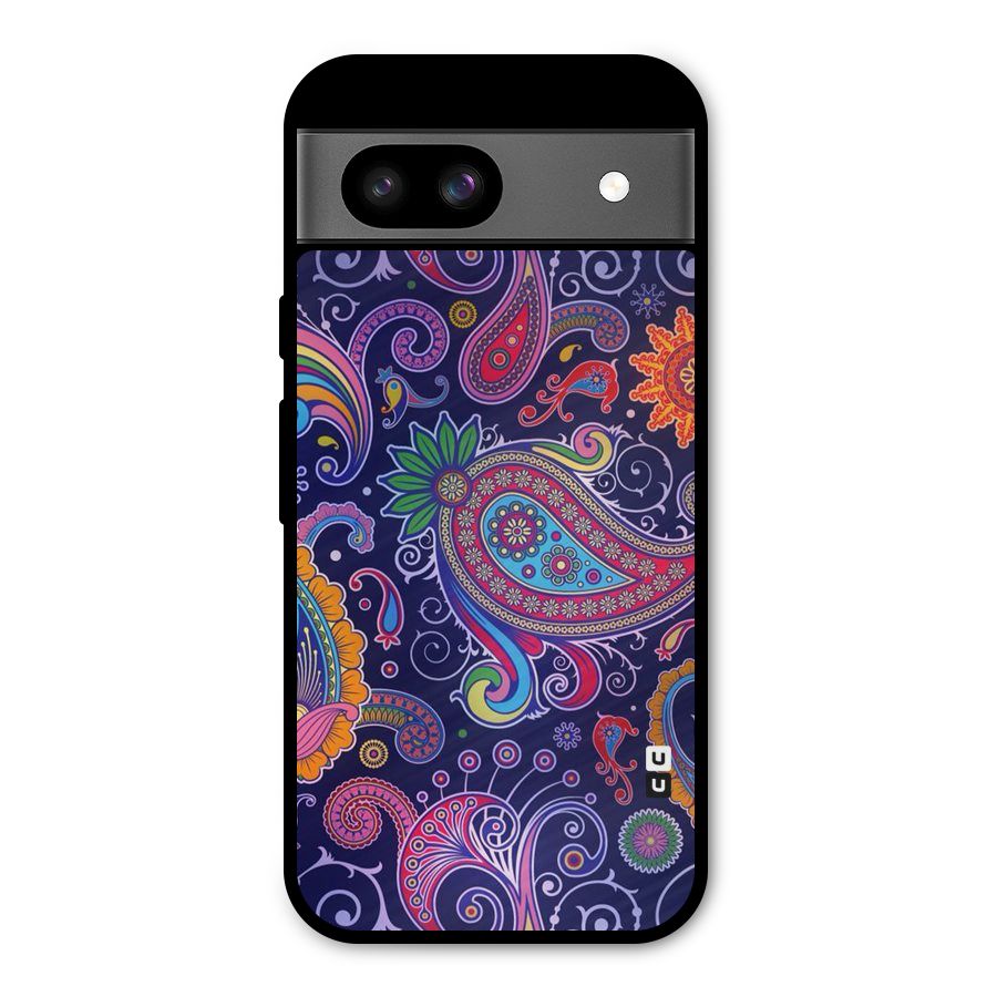 Mehendi Pattern Metal Back Case for Google Pixel 8a