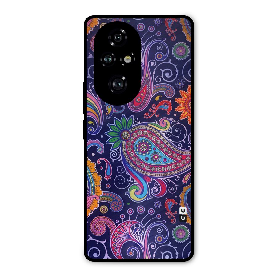 Mehendi Pattern Metal Back Case for Honor 200 Pro