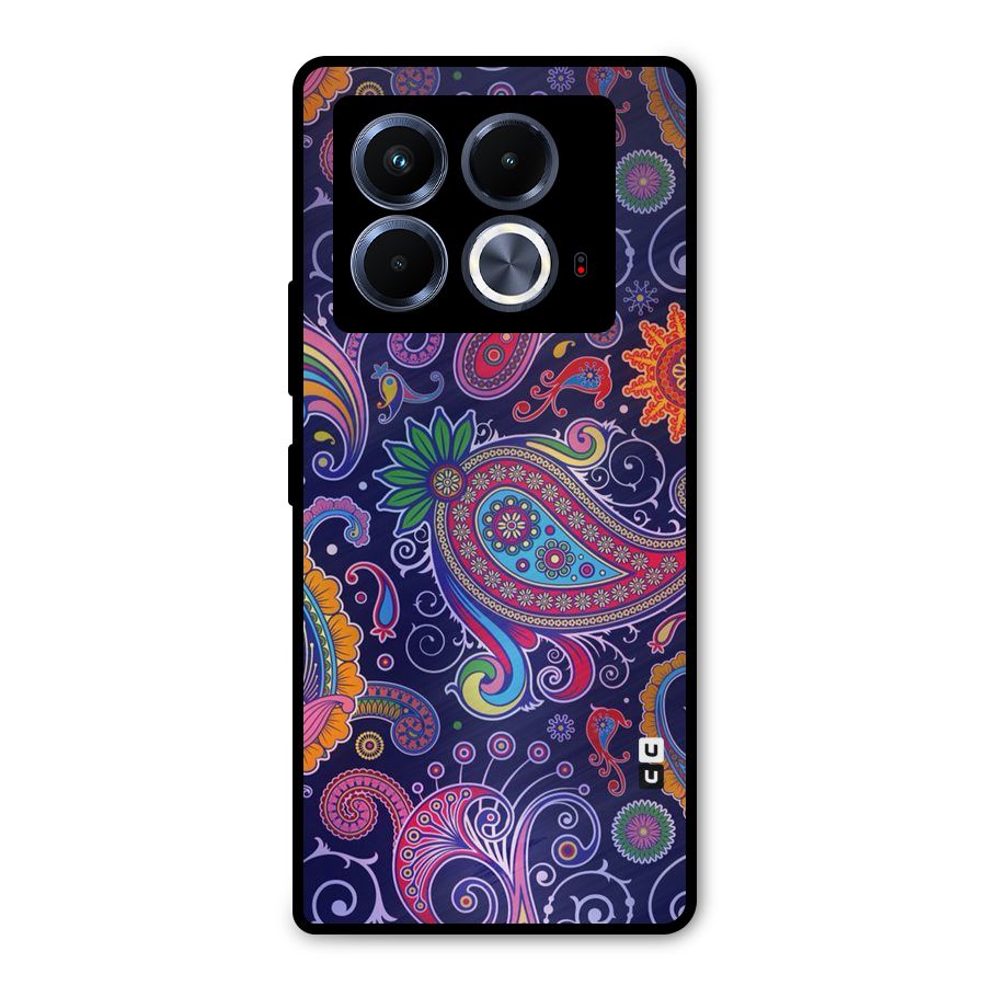 Mehendi Pattern Metal Back Case for Infinix Note 40 5G