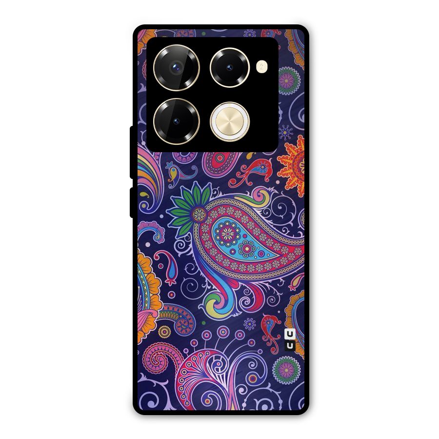 Mehendi Pattern Metal Back Case for Infinix Note 40 Pro Plus