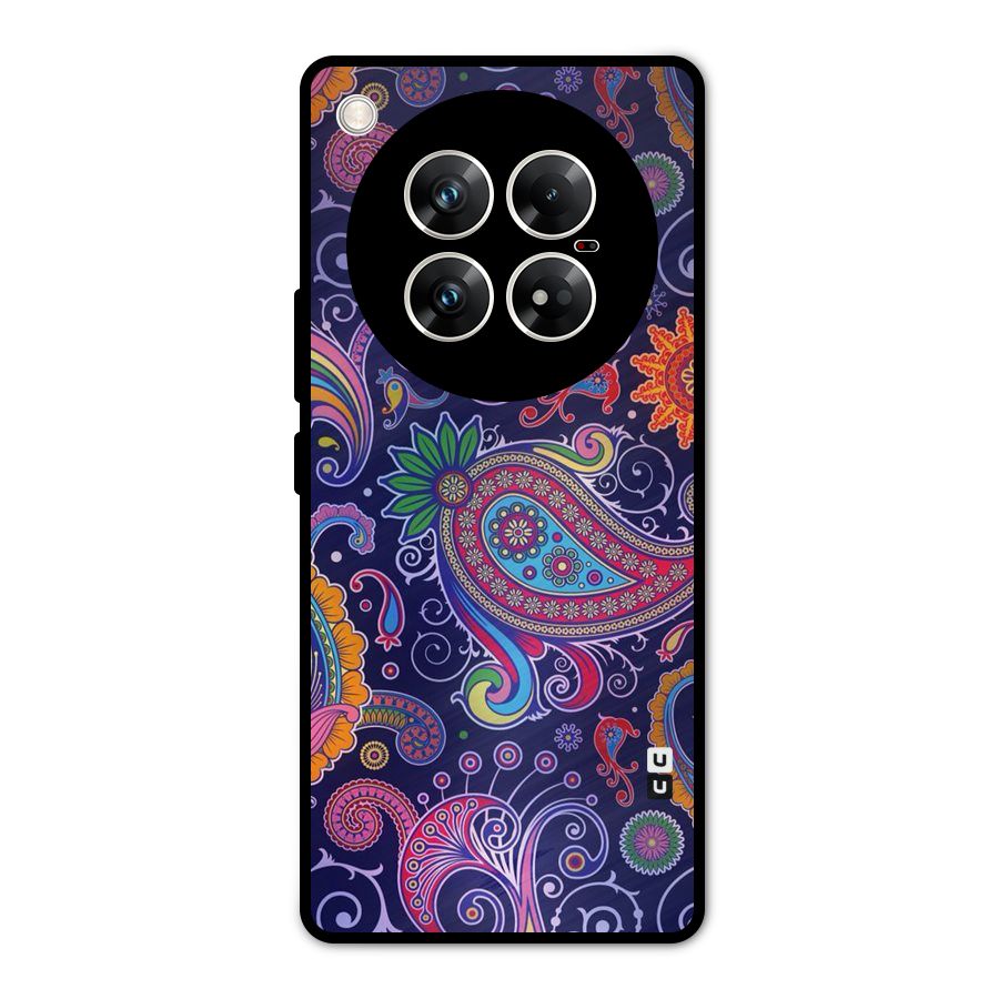 Mehendi Pattern Metal Back Case for Infinix Zero 40 5G