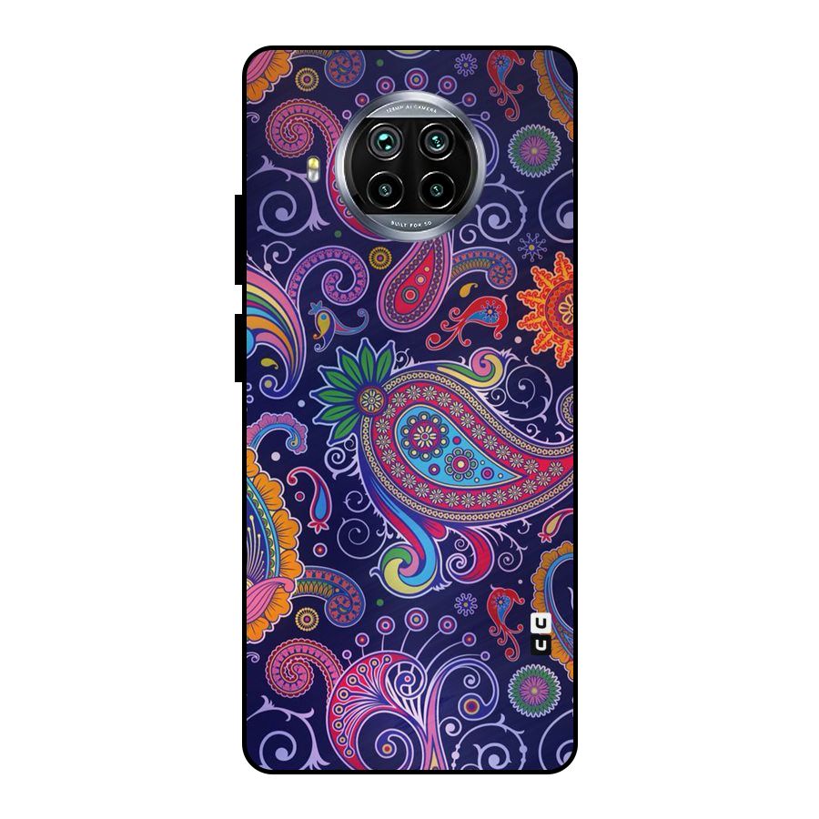 Mehendi Pattern Metal Back Case for Mi 10i