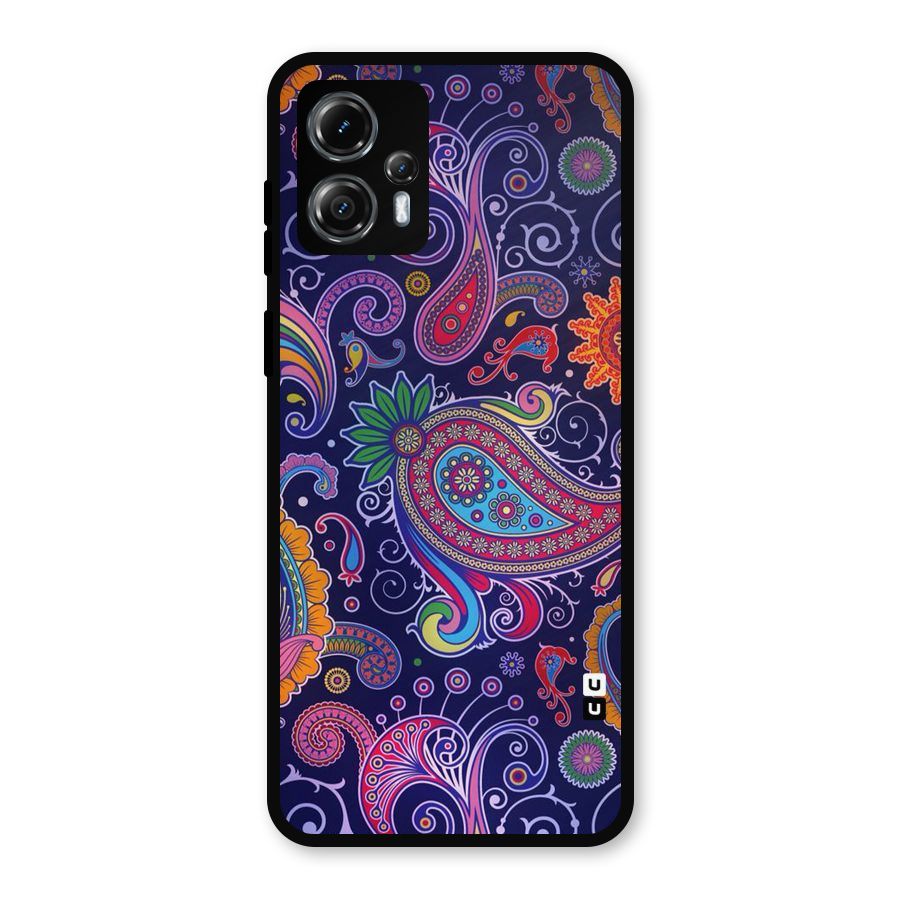 Mehendi Pattern Metal Back Case for Moto G13