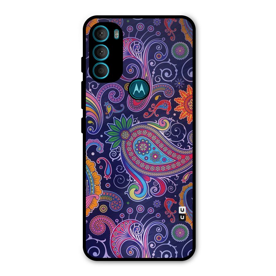 Mehendi Pattern Metal Back Case for Moto G71 5G