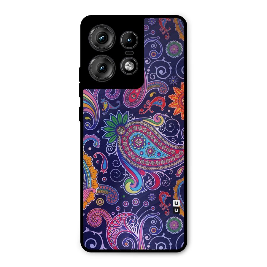 Mehendi Pattern Metal Back Case for Motorola Edge 50 Pro