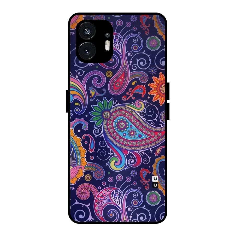 Mehendi Pattern Metal Back Case for Nothing Phone 2