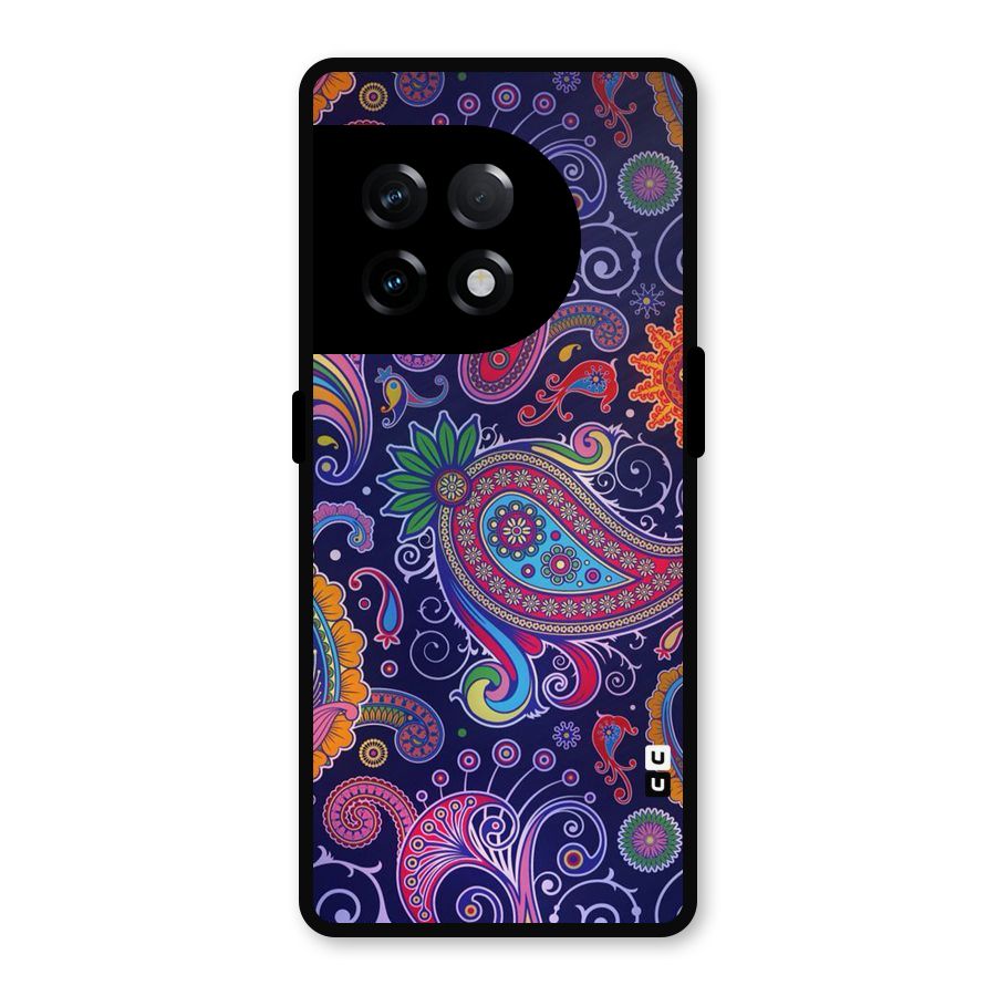 Mehendi Pattern Metal Back Case for OnePlus 11R