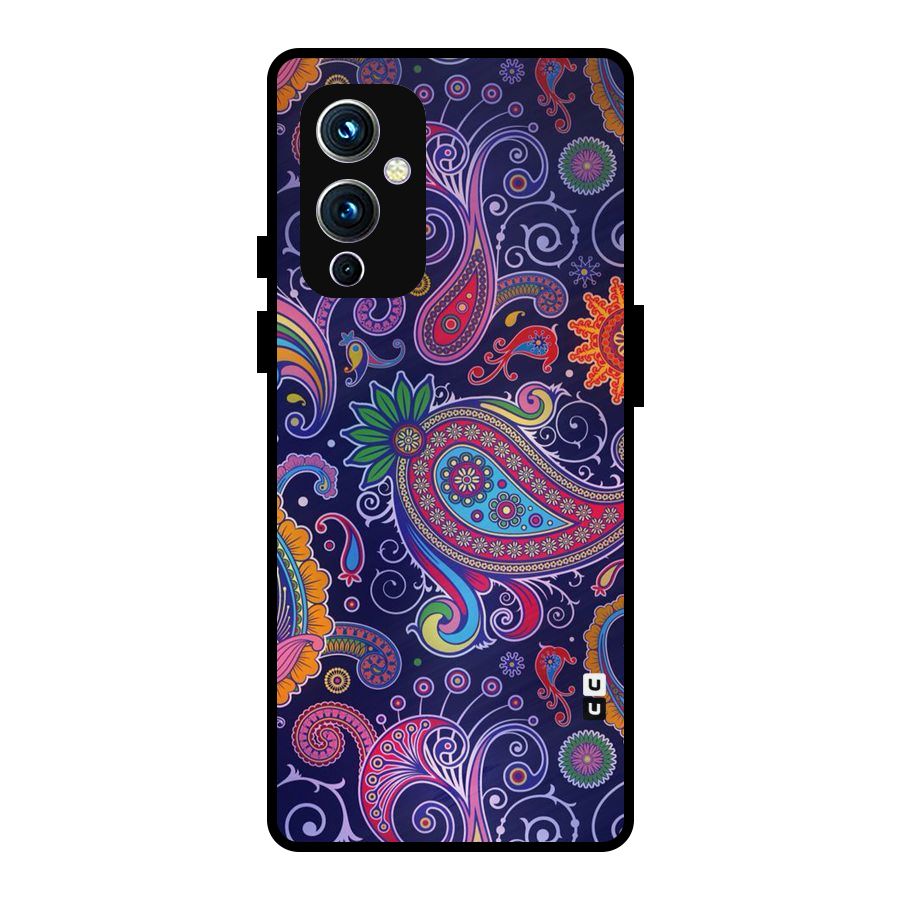Mehendi Pattern Metal Back Case for OnePlus 9