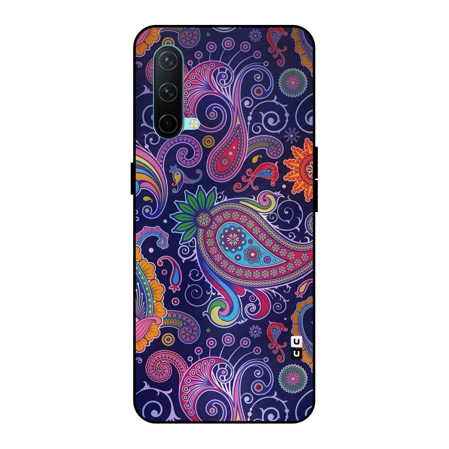 Mehendi Pattern Metal Back Case for OnePlus Nord CE 5G