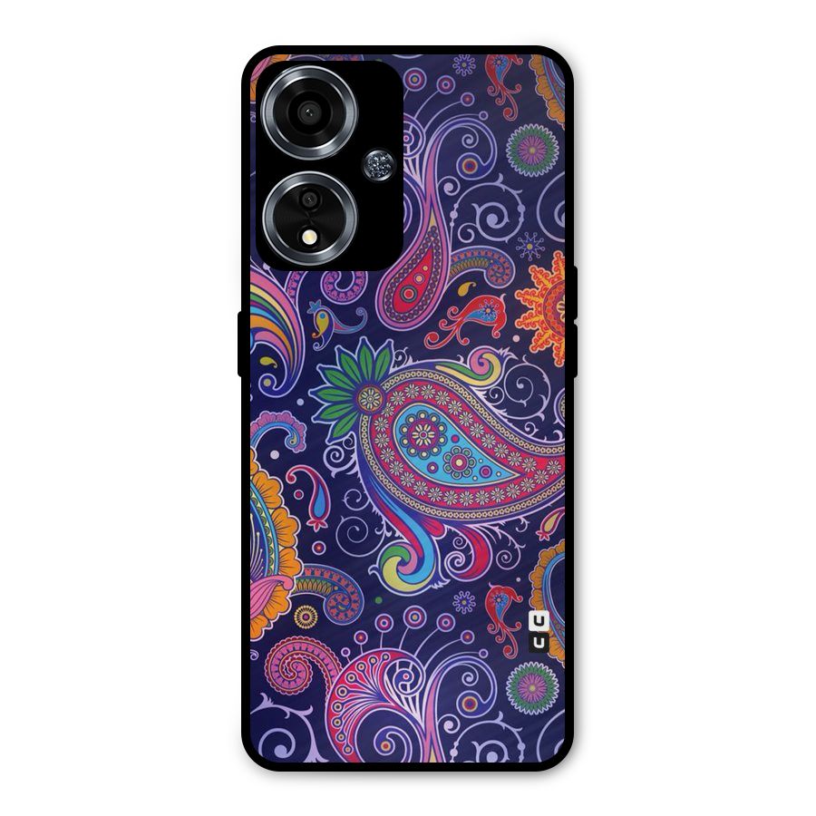 Mehendi Pattern Metal Back Case for Oppo A59
