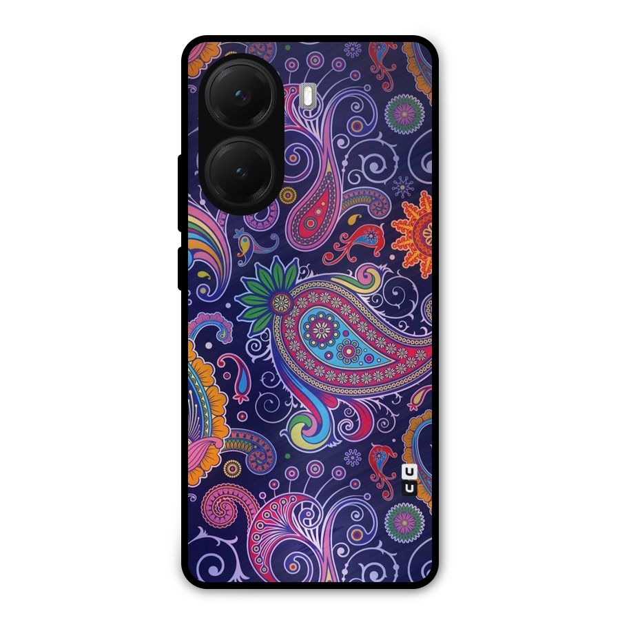 Mehendi Pattern Metal Back Case for Poco X7 Pro