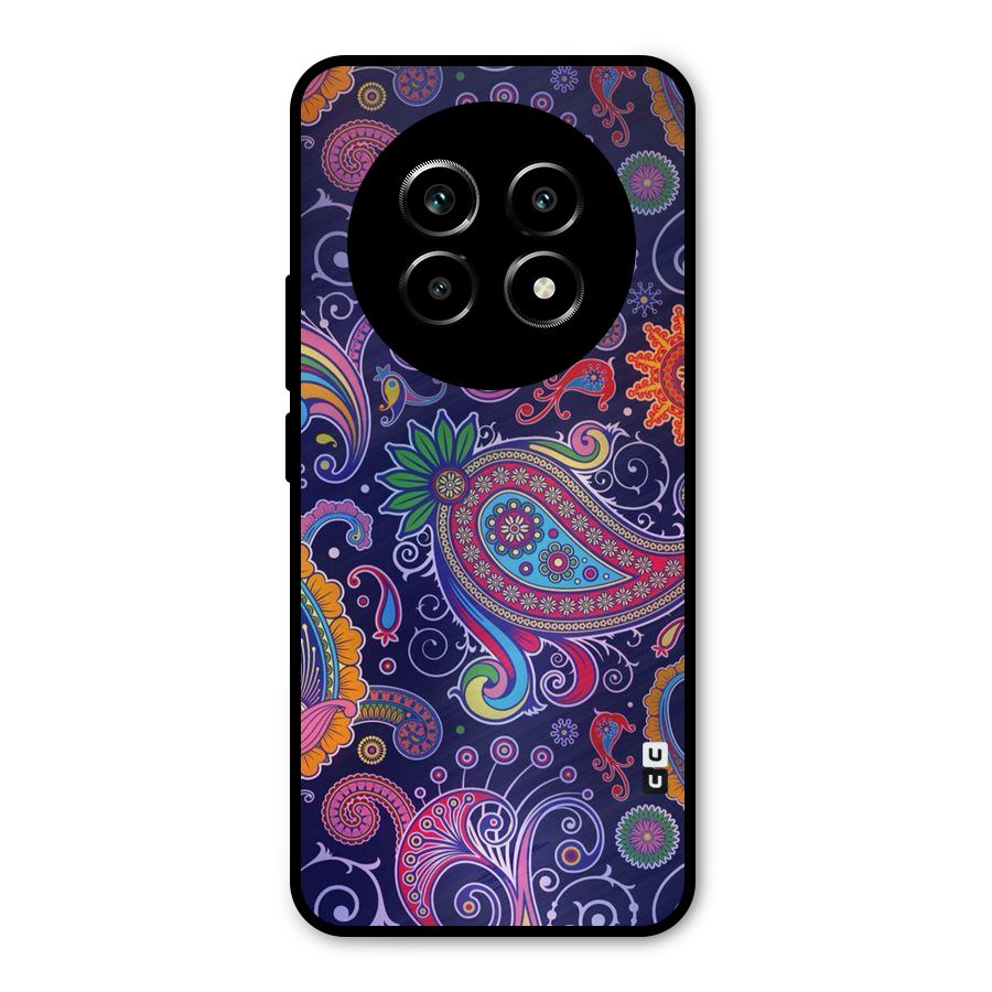 Mehendi Pattern Metal Back Case for Realme 13 Pro