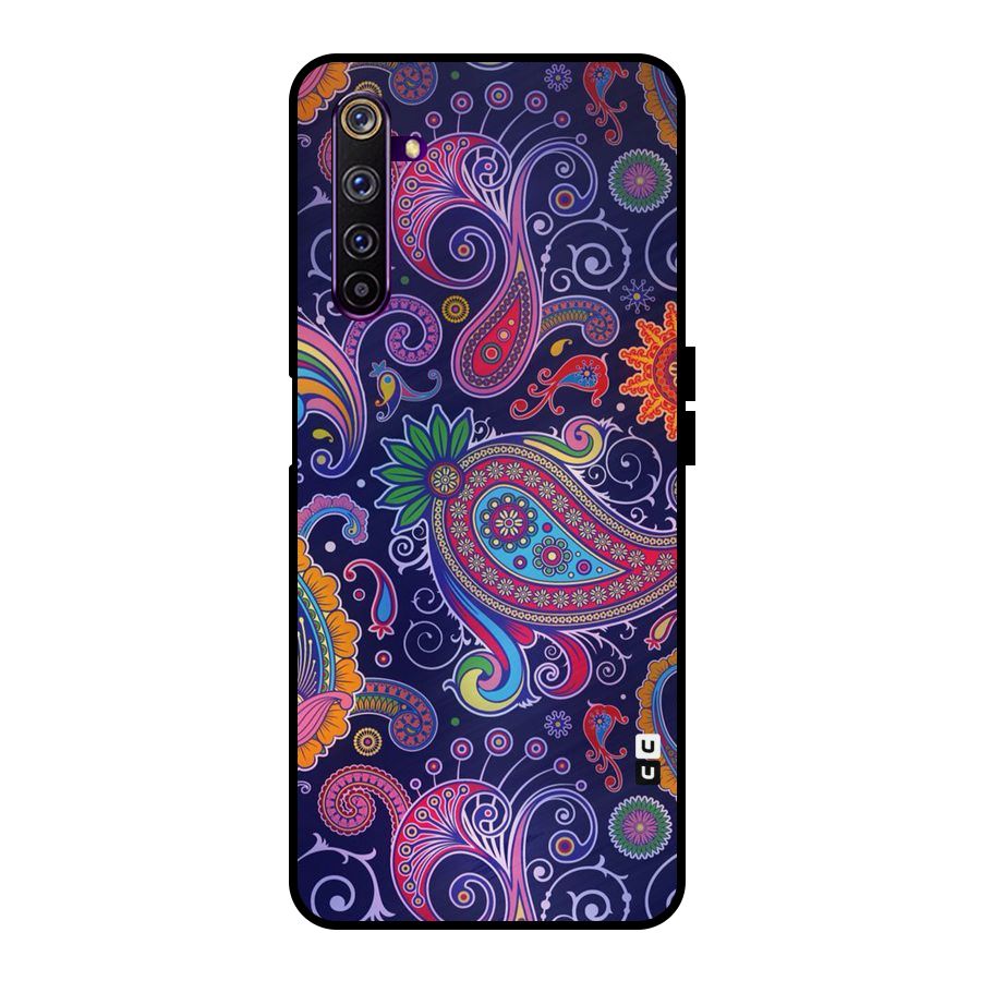 Mehendi Pattern Metal Back Case for Realme 6 Pro