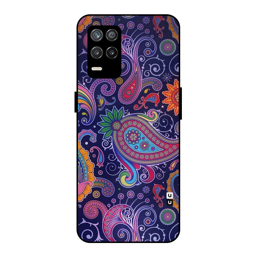 Mehendi Pattern Metal Back Case for Realme 8s 5G