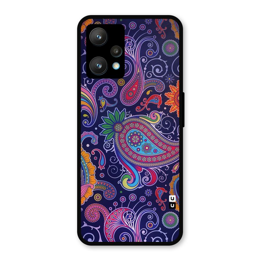 Mehendi Pattern Metal Back Case for Realme 9 Pro Plus 5G