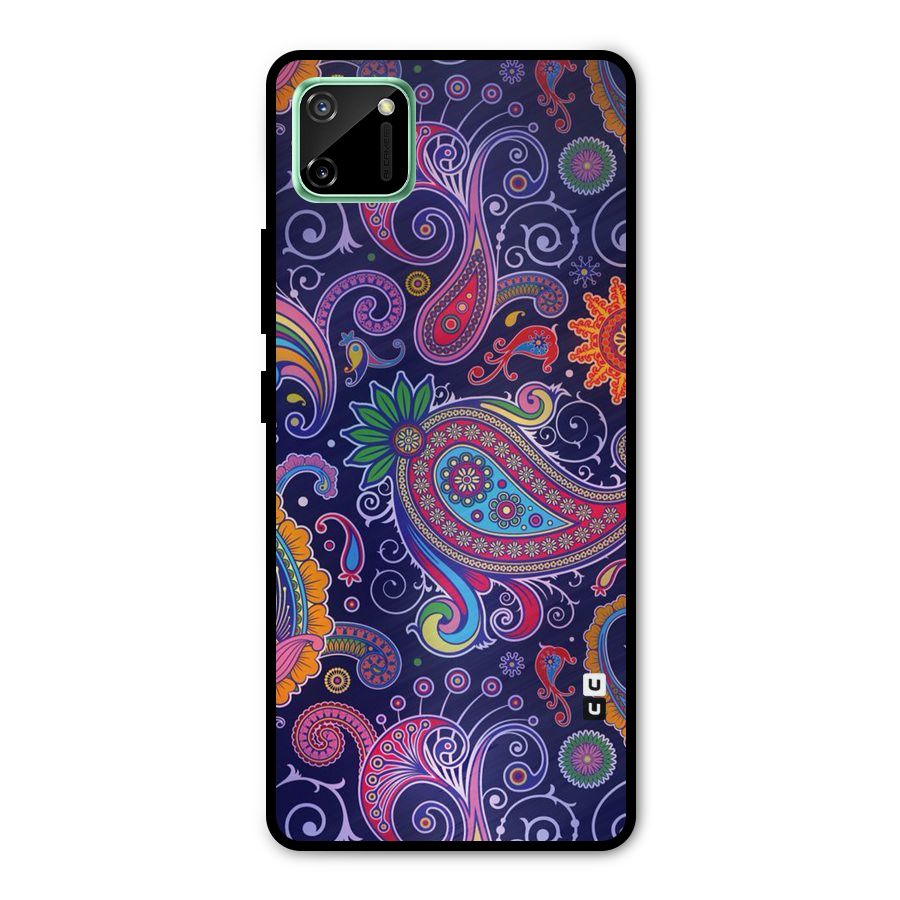 Mehendi Pattern Metal Back Case for Realme C11