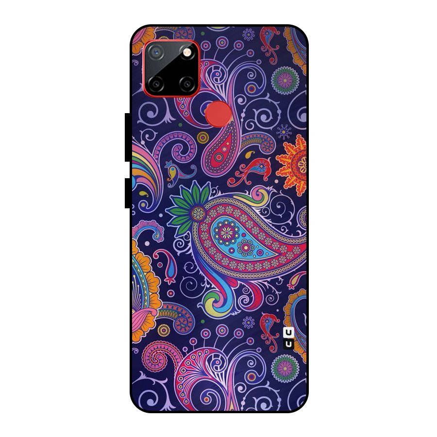 Mehendi Pattern Metal Back Case for Realme C12
